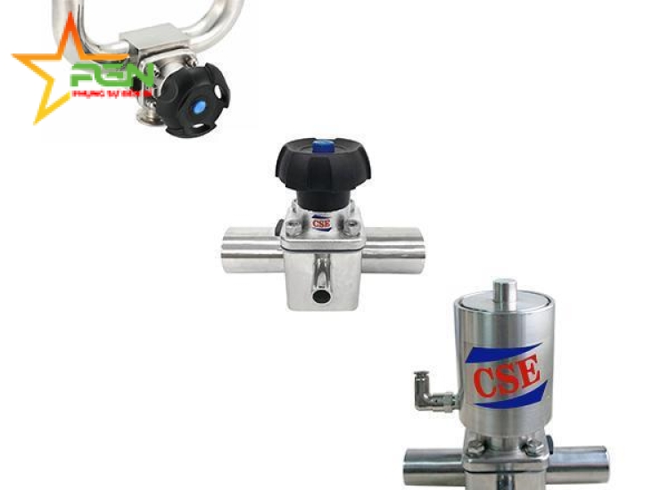Van màng chữ U  kết nối clamp/316L van màng chữ U nối clamp/ Sanitary Manual U-Type Diaphragm Valve