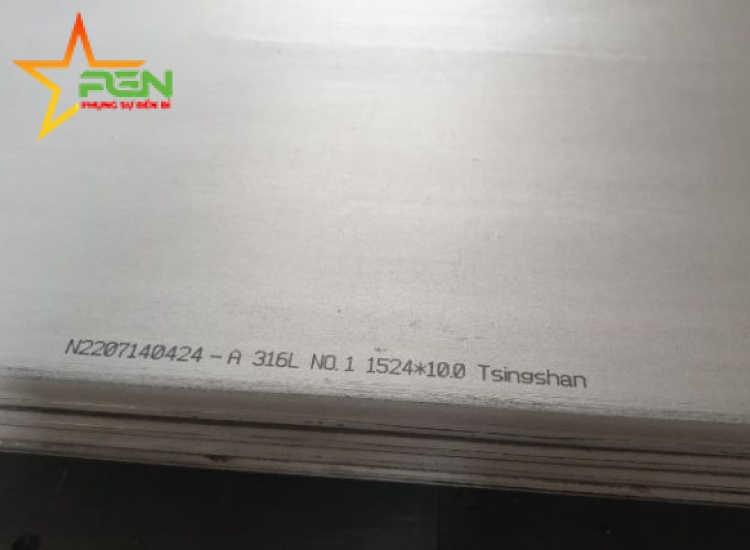 TẤM INOX 316/316L No.1 DÀY 8.0 MM