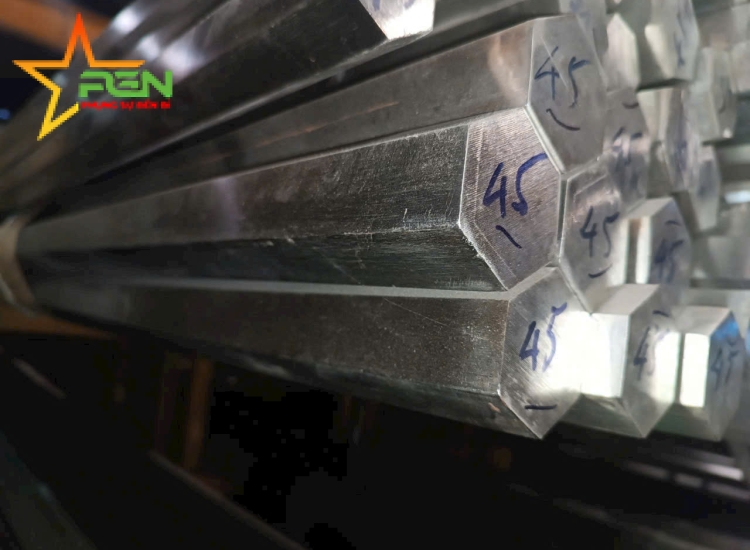 THANH LỤC GIÁC INOX 304|316 PHI 45|S304|316 Stainless Steel Hexagon Bar | Diameter 45mm