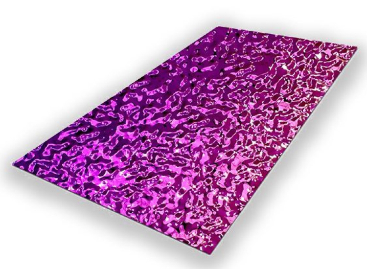 TẤM INOX 3D SÓNG NƯỚC MÀU TÍM