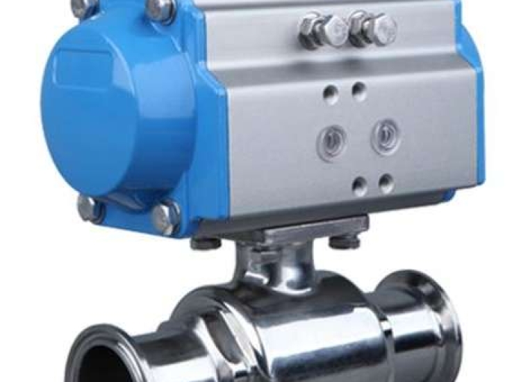 VAN BI INOX VI SINH ĐIỀU KHIỂN KHÍ NÉN- Pneumatic Ball Valves